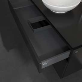 Тумба под раковину Villeroy & Boch Legato 100х55 см с подсветкой МДФ/ДСП черный матовый лак B572L0PD