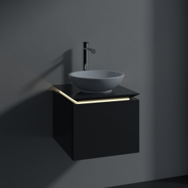 Тумба під раковину Villeroy & Boch Legato 45х38 см з підсвічуванням МДФ/ДСП глянсовий сірий B565L0FP