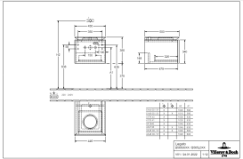 Тумба под раковину Villeroy & Boch Legato 45х38 см с подсветкой ДСП трюфель серый B565L0VG