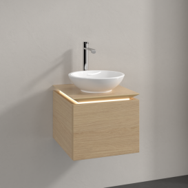 Тумба под раковину Villeroy & Boch Legato 45х38 см с подсветкой ДСП северный дуб B56500VJ