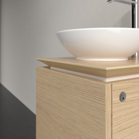 Тумба под раковину Villeroy & Boch Legato 45х38 см с подсветкой ДСП северный дуб B56500VJ