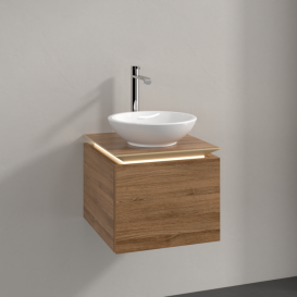 Тумба под раковину Villeroy & Boch Legato 45х38 см с подсветкой ДСП дуб канзас B565L0RH