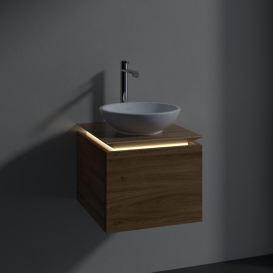 Тумба под раковину Villeroy & Boch Legato 45х38 см с подсветкой ДСП дуб канзас B565L0RH