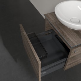 Тумба под раковину Villeroy & Boch Legato 45х38 см с подсветкой ДСП каменный дуб B565L0RK