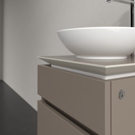 Тумба под раковину Villeroy & Boch Legato 45х55 см с подсветкой ДСП трюфель серый B566L0VG