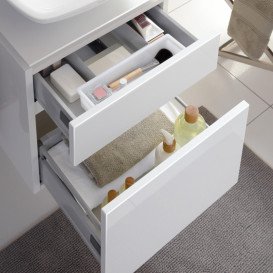 Тумба под раковину Villeroy & Boch Legato 45х55 см с подсветкой ДСП трюфель серый B566L0VG