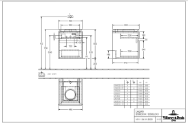 Тумба под раковину Villeroy & Boch Legato 45х55 см с подсветкой ДСП трюфель серый B566L0VG