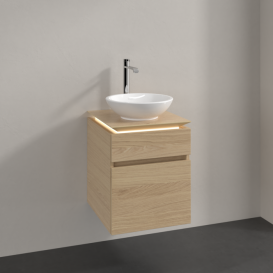 Тумба под раковину Villeroy & Boch Legato 45х55 см с подсветкой ДСП северный дуб B566L0VJ