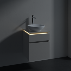 Тумба под раковину Villeroy & Boch Legato 45х55 см с подсветкой ДСП нежно-серый B566L0VK