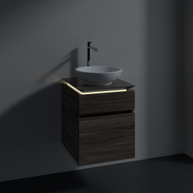 Тумба под раковину Villeroy & Boch Legato 45х55 см с подсветкой ДСП каменный дуб B566L0RK