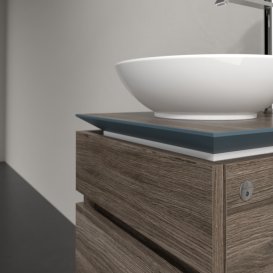 Тумба под раковину Villeroy & Boch Legato 45х55 см с подсветкой ДСП каменный дуб B566L0RK