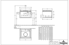 Тумба под раковину Villeroy & Boch Legato 60х38 см с подсветкой ДСП трюфель серый B567L0VG