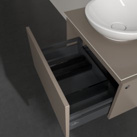 Тумба под раковину Villeroy & Boch Legato 60х38 см с подсветкой ДСП трюфель серый B567L0VG