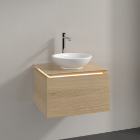 Тумба под раковину Villeroy & Boch Legato 60х38 см с подсветкой ДСП северный дуб B567L0VJ