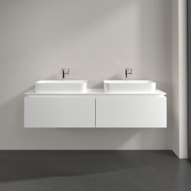 Тумба под раковину Villeroy & Boch Legato 160х38 см ДСП белый матовый B76700MS