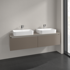 Тумба під раковину Villeroy & Boch Legato 160х38 см ДСП сірий трюфель B76700VG