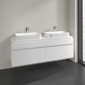 Тумба під раковину Villeroy & Boch Legato 160х55 см ДСП білий матовий B76800MS