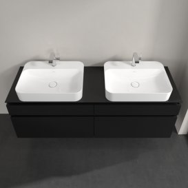 Тумба под раковину Villeroy & Boch Legato 160х55 см МДФ/ДСП черный матовый лак B76800PD