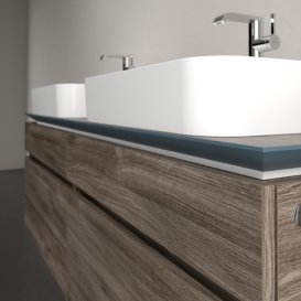 Тумба під раковину Villeroy & Boch Legato 160х55 см ДСП кам'яний дуб B76800RK