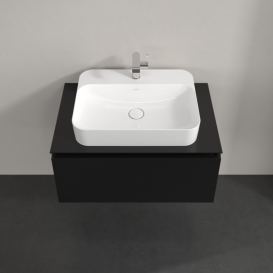 Тумба под раковину Villeroy & Boch Legato 80х38 см МДФ/ДСП черный матовый лак B75300PD