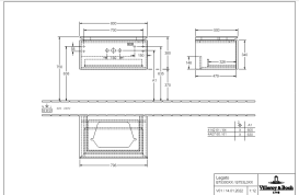 Тумба під раковину Villeroy & Boch Legato 80х38 см ДСП кам'яний дуб B75300RK