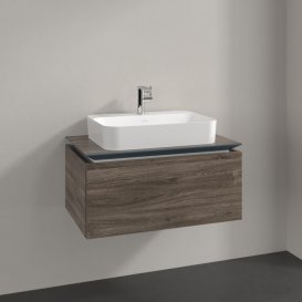 Тумба під раковину Villeroy & Boch Legato 80х38 см ДСП кам'яний дуб B75300RK