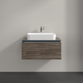 Тумба під раковину Villeroy & Boch Legato 80х38 см ДСП кам'яний дуб B75300RK