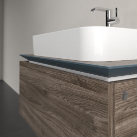 Тумба під раковину Villeroy & Boch Legato 80х38 см ДСП кам'яний дуб B75300RK