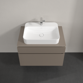 Тумба под раковину Villeroy & Boch Legato 80х55 см ДСП трюфель серый B75400VG