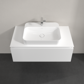 Тумба под раковину Villeroy & Boch Legato 100х38 см МДФ/ДСП белый глянцевый B75500DH