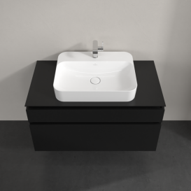 Тумба под раковину Villeroy & Boch Legato 100х55 см МДФ/ДСП черный матовый лак B75600PD