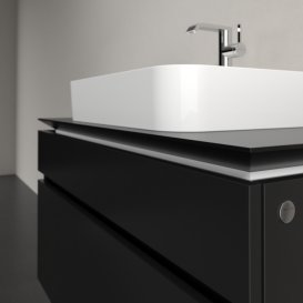 Тумба под раковину Villeroy & Boch Legato 100х55 см МДФ/ДСП черный матовый лак B75600PD