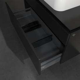 Тумба под раковину Villeroy & Boch Legato 100х55 см МДФ/ДСП черный матовый лак B75600PD