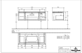 Тумба под раковину Villeroy & Boch Legato 120х38 см ДСП северный дуб B75700VJ
