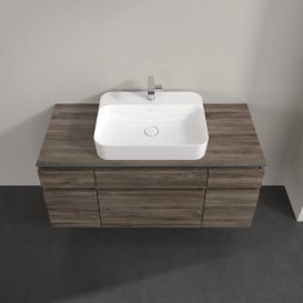 Тумба під раковину Villeroy & Boch Legato 120х55 см ДСП кам'яний дуб B75800RK