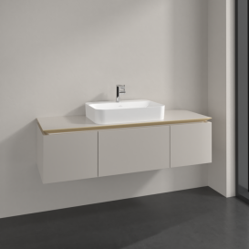 Тумба под раковину Villeroy & Boch Legato 140х38 см ДСП нежно-серый B75900VK