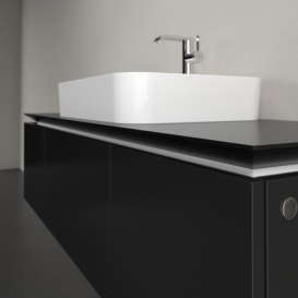 Тумба под раковину Villeroy & Boch Legato 140х38 см МДФ/ДСП черный матовый лак B75900PD