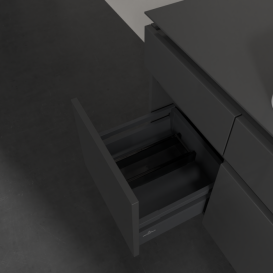 Тумба под раковину Villeroy & Boch Legato 140х55 см МДФ/ДСП глянцевый серый B76000FP