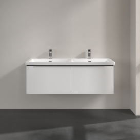 Тумба під раковину Villeroy & Boch Subway 3.0 127х42,9 см з підсвічуванням ДСП чистий білий C567L0VF