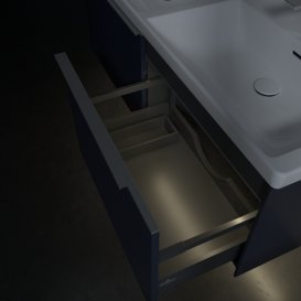 Тумба под раковину Villeroy & Boch Subway 3.0 127,2х42,9 см с подсветкой ДСП морской синий C567L0VQ