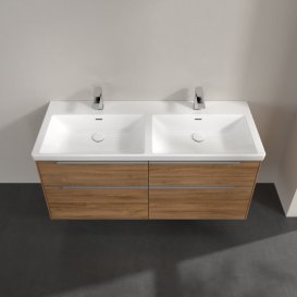 Тумба под раковину Villeroy & Boch Subway 3.0 127,2х57,6 см ДСП/алюминий дуб канзас C568L0RH