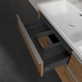 Тумба под раковину Villeroy & Boch Subway 3.0 127,2х57,6 см ДСП/алюминий дуб канзас C568L0RH