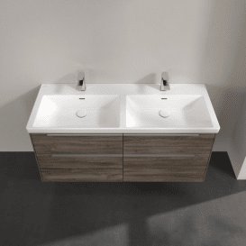 Тумба под раковину Villeroy & Boch Subway 3.0 127,2х57,6 см ДСП/алюминий дуб каменный C568L0RK