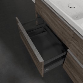Тумба под раковину Villeroy & Boch Subway 3.0 127,2х57,6 см ДСП/алюминий дуб каменный C568L0RK