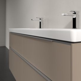 Тумба под раковину Villeroy & Boch Subway 3.0 127,2х57,6 см ДСП/алюминий тауп C568L0VM