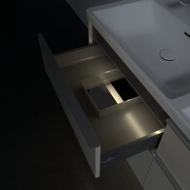 Тумба под раковину Villeroy & Boch Subway 3.0 127,2х57,6 см ДСП/алюминий серый кашемир C568L0VN