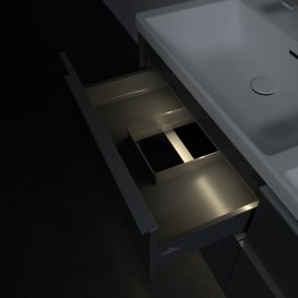 Тумба под раковину Villeroy & Boch Subway 3.0 127,2х57,6 см ДСП/алюминий графит C568L0VR