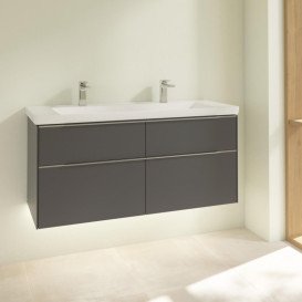 Тумба под раковину Villeroy & Boch Subway 3.0 127,2х57,6 см ДСП/алюминий графит C602L0VR