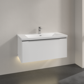 Тумба під раковину Villeroy & Boch Subway 3.0 97,3х42,9 см ДСП/алюміній чистий білий C569L0VF