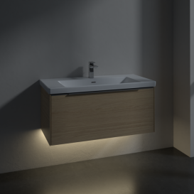 Тумба під раковину Villeroy & Boch Subway 3.0 97,3х42,9 см ДСП/алюміній дуб північний C569L0VJ